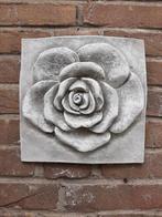 Roos bloem wanddecoratie betonnen beeld tuinbeeld beton, Ophalen of Verzenden, Nieuw