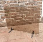 Haardscherm glas / rookglas
65 x 59 cm
Metalen poten, Ophalen, Zo goed als nieuw