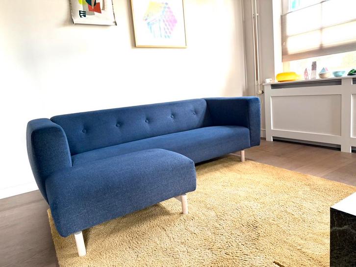 BySidde bank + hocker, Huis en Inrichting, Banken | Bankstellen, Zo goed als nieuw, Minder dan 150 cm, 75 tot 100 cm, Ophalen of Verzenden