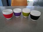 Bodum Pavina design espressokopjes met siliconen band, 4x, Ophalen of Verzenden, Zo goed als nieuw, Overige stijlen, Kop(pen) en/of Schotel(s)