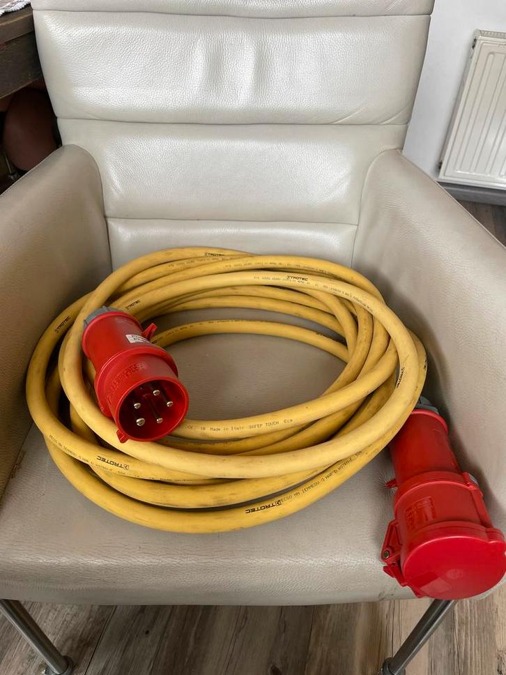 5G6 Krachtstroom Verlengsnoer 12m - 5x6mm2 YMvK, Doe-het-zelf en Verbouw, Elektra en Kabels, Ophalen of Verzenden