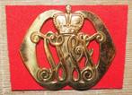 Metalen baret embleem Regiment Infanterie Johan Willem Friso, Ophalen of Verzenden, Landmacht, Nederland, Embleem of Badge