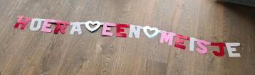 Geboorteslinger babyshower slinger meisje  beschikbaar voor biedingen