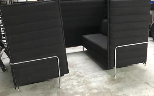 2 Vitra Alcove Cabin sofa highback bank fauteuil donkergrijs, Huis en Inrichting, Fauteuils, Gebruikt, 125 cm of meer, Ophalen