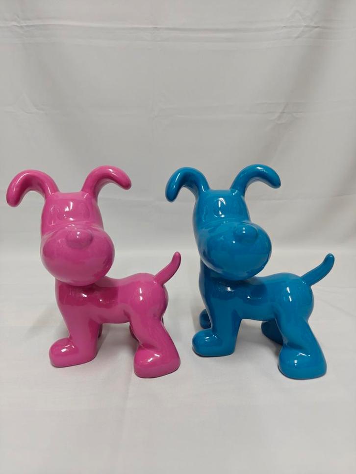 Snoopy hondje roze of blauw, Verzamelen, Beelden en Beeldjes, Zo goed als nieuw, Dier, Ophalen of Verzenden