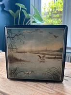 Antiek blik met vogels Kluut en Eend van van Melle jaren 30, Verzamelen, Blikken, Ophalen, Gebruikt