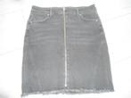 H&M &Denim; Vintage spijkerrokje met rits; maat 38, Maat 38/40 (M), H&M, Zwart, Ophalen of Verzenden