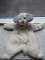 Knuffeldoek hond merk Kellytoy grijs wit velours rammel in, Ophalen of Verzenden, Zo goed als nieuw, Hond