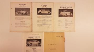 4 x Wolseley Olyslager Kluwer Vraagbaken 1949-1958 beschikbaar voor biedingen