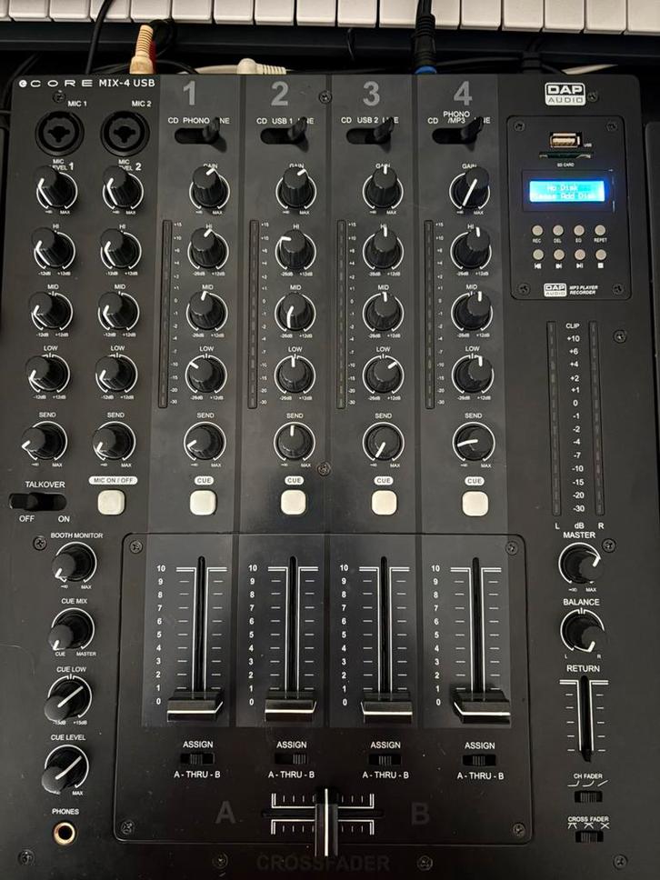 DAP CORE MIX-4 USB DJ mixer met aandacht, Muziek en Instrumenten, Mengpanelen, Gebruikt, Ophalen of Verzenden