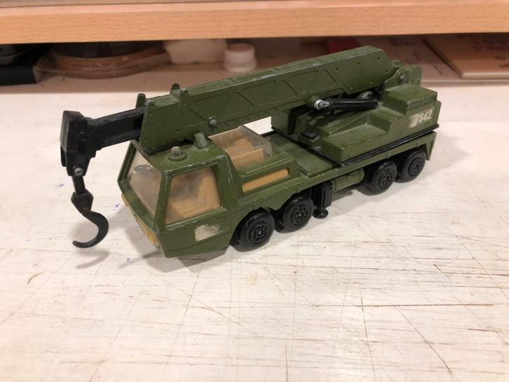 1:43 Opruiming K 12 Matchbox Kraan Groen, Hobby en Vrije tijd, Modelauto's | 1:43, Gebruikt, Bus of Vrachtwagen, Matchbox, Ophalen of Verzenden