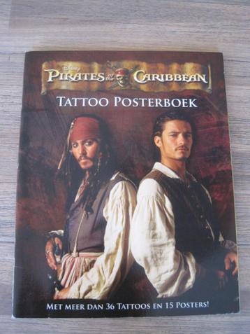 boek. Disney Pirates of the Caribean. Tattoo posterboek.  beschikbaar voor biedingen