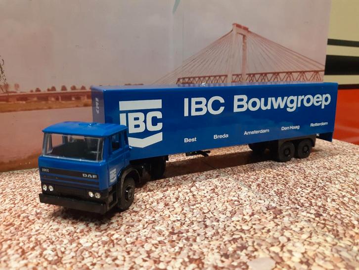 lion toys Daf 2900 IBC Bouwgroep, Hobby en Vrije tijd, Modelauto's | 1:50, Zo goed als nieuw, Bus of Vrachtwagen, Lion Toys, Ophalen of Verzenden