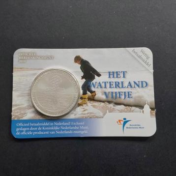 5 euro in coincard Het Waterland vijfje UNC beschikbaar voor biedingen
