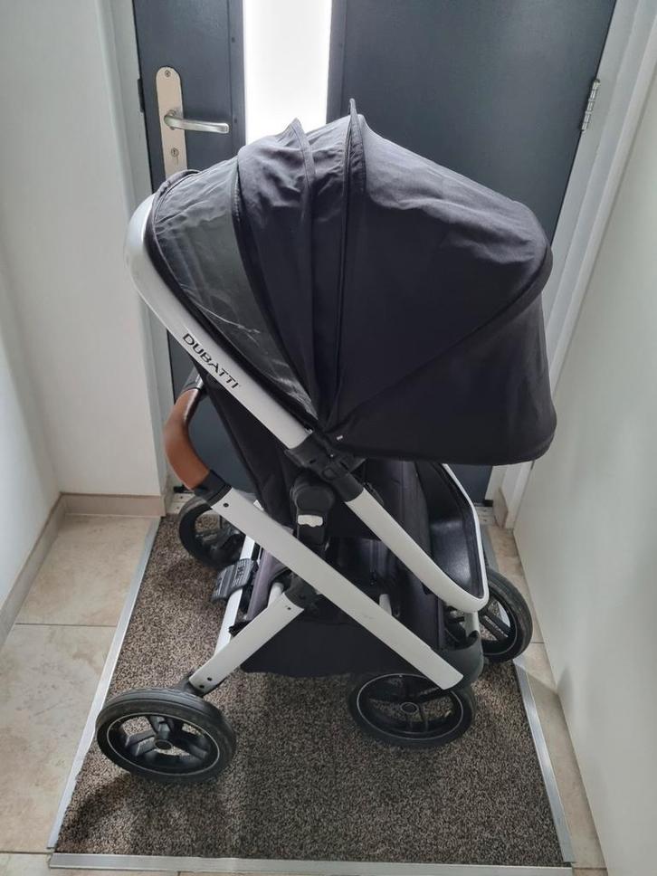 Dubatti baby stroller with rain cover and car seat adapters, Kinderen en Baby's, Kinderwagens en Combinaties, Gebruikt, Combiwagen