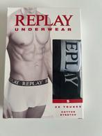 Replay Ondergoed 2-Pack – Cotton Stretch Boxershorts Maat S, Kleding | Heren, Ondergoed, Ophalen of Verzenden, Zwart, Replay, Boxer