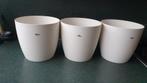3 nieuwe witte ELHO bloempotten. 22cm doorsnede, 21 cm hoog, Tuin en Terras, Bloempotten, Ophalen, Kunststof, Rond, Nieuw