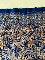 Sarong Indonesië Mooie blauwe stof met patroon 90x280 cm, Blauw, Ophalen of Verzenden, 30 tot 120 cm, Katoen