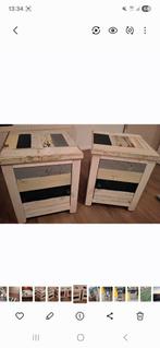 Houten nachtkastjes, Huis en Inrichting, Slaapkamer | Nachtkastjes, Ophalen, Gebruikt, Minder dan 45 cm, Minder dan 55 cm