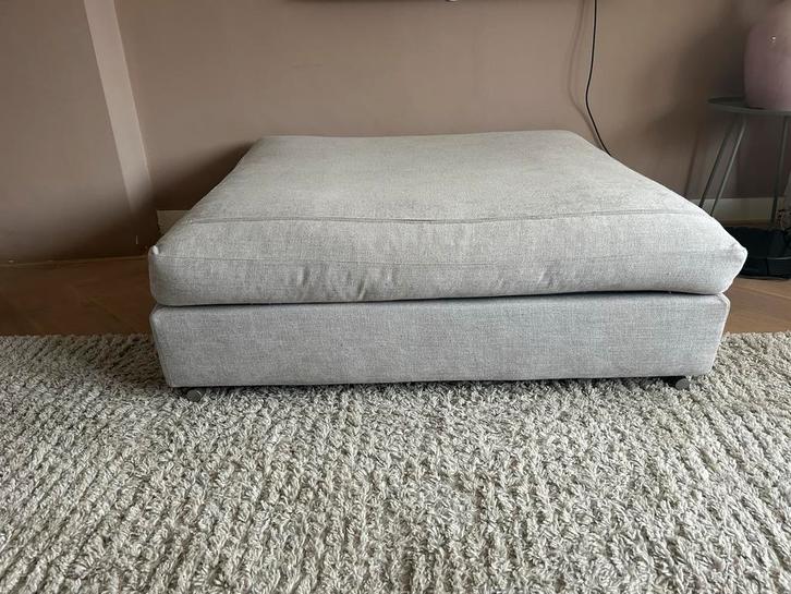 Grote poef - Meijs Wonen, Huis en Inrichting, Banken | Voetenbanken en Poefen, Gebruikt, 100 tot 125 cm, Vierkant, Stof, Ophalen