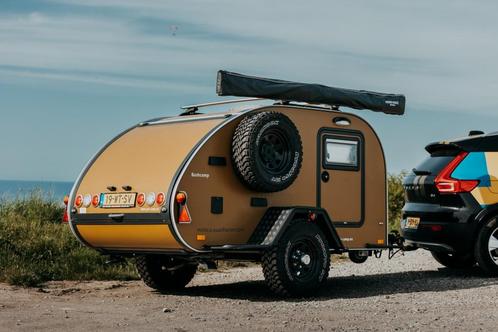 Teardrop Minicaravan offroad l Ex-verhuur, Caravans en Kamperen, Caravans, Particulier, tot en met 2, 750 - 1000 kg, Overige, Overige merken