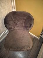 Vintage velvet donkergroene stoel, Huis en Inrichting, Stoelen, Ophalen, Gebruikt, Bruin, Vintage