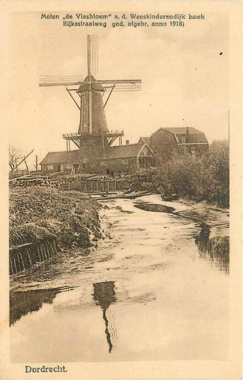 (701-057-027) Dordrecht Molen De Vlasbloem, Verzamelen, Ansichtkaarten | Nederland, Zuid-Holland, Verzenden