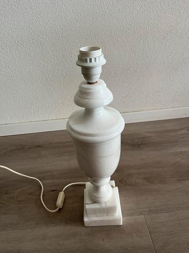 Marmeren Tafellampvoet 50cm hoog- Elegant Design Lamp, Antiek en Kunst, Antiek | Lampen, Ophalen of Verzenden