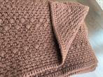 Gehaakte plaid/deken/sprei chocoladebruin, Huis en Inrichting, Woonaccessoires | Plaids en Woondekens, Ophalen of Verzenden, Zo goed als nieuw