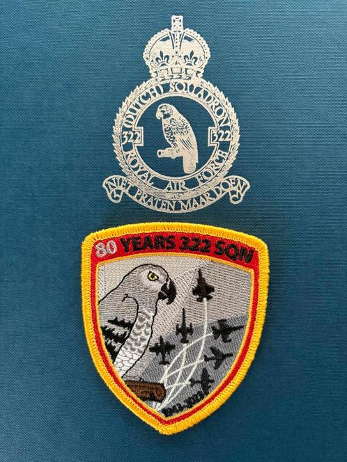 322 squadron patch (80 years/kleine versie), Verzamelen, Luchtvaart en Vliegtuigspotten, Nieuw, Patch, Badge of Embleem, Ophalen of Verzenden