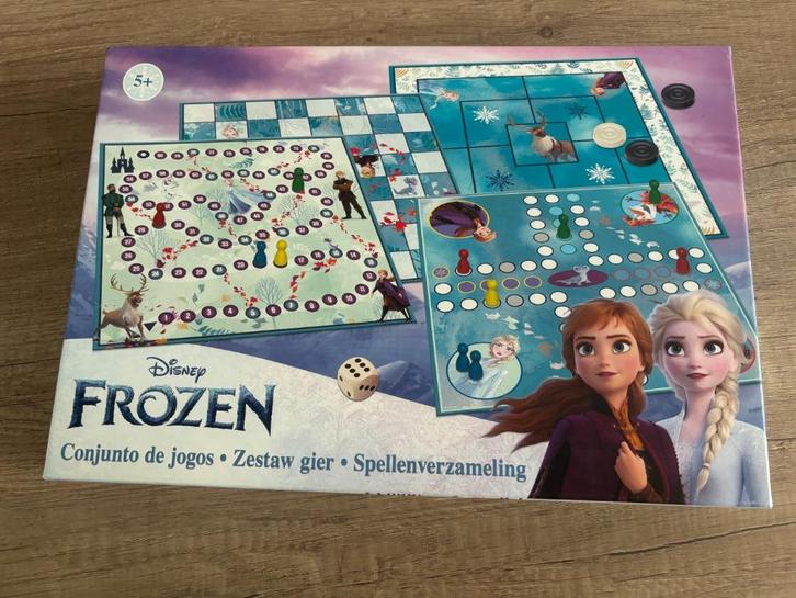disney frozen spellen set, Hobby en Vrije tijd, Gezelschapsspellen | Bordspellen, Zo goed als nieuw, Een of twee spelers, Drie of vier spelers