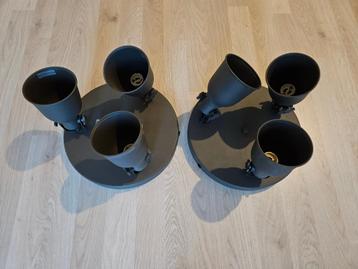 2x HEKTAR Plafondspot met 3 spots beschikbaar voor biedingen