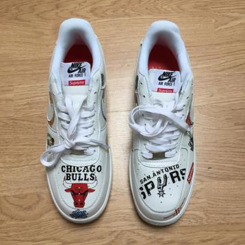 Witte Nike air force 1 one Supreme sneakers schoenen 43 size beschikbaar voor biedingen