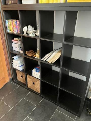 IKEA Room dividers drie stuks zwart en 6 rotan mandjes beschikbaar voor biedingen