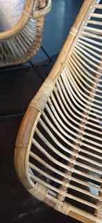 Molinari eettafel plus 4 rieten stoelen, Gebruikt, 75 tot 100 cm, 75 tot 100 cm, Hout