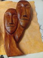 Houten sculptuur manen vrouw, Ophalen of Verzenden