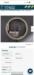 Ronde Spiegel met LED Verlichting - Nieuw in Doos!, Ophalen of Verzenden, Nieuw, Rond, 50 tot 75 cm