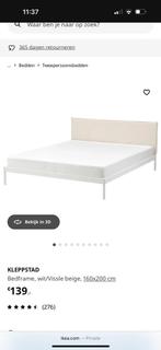 Ikea Kleppstad bed 160x200 (eventueel met topper en matras), Ophalen, Tweepersoons, Zo goed als nieuw, 200 cm