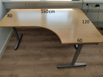MOET WEG IKEA Galant beuken Hoekbureau 160x120x80x60cm