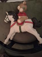 Schattig hobbelpaard met teddybeer, Ophalen of Verzenden, Zo goed als nieuw, Dier