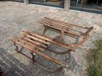 Houten slee sledes, Ophalen, Gebruikt