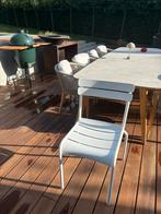 Fermob Luxembourg Cotton White tuinstoelen (6 stuks), Ophalen, Gebruikt, Aluminium, Stapelbaar