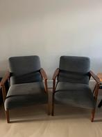 2 grijze Ikea stoelen in prima staat, Huis en Inrichting, Ophalen, Minder dan 75 cm, Zo goed als nieuw, 50 tot 75 cm