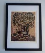 Picasso Flower Vase Linocut Genummerd, Antiek en Kunst, Kunst | Litho's en Zeefdrukken, Ophalen of Verzenden