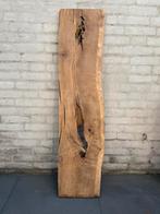 Boomstam plank massief eiken, Doe-het-zelf en Verbouw, Ophalen, Gebruikt, 25 tot 50 mm, Eiken