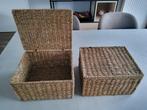 2 rieten manden, Ophalen, Zo goed als nieuw, Rechthoekig, Riet