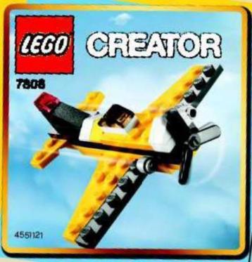 Lego Creator 7808 Yellow Airplane / Geel Vliegtuig Polybag (