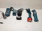 Makita haakse boormachine,oplader,zaklamp, Bosch accu, Ophalen of Verzenden, Boormachine