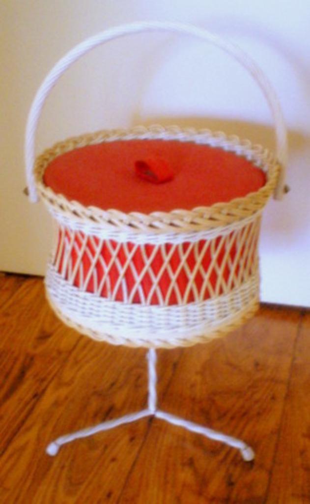 Vintage Naaimandje inclusief accessoires, Hobby en Vrije tijd, Naaien en Fournituren, Gebruikt, Overige typen, Ophalen of Verzenden