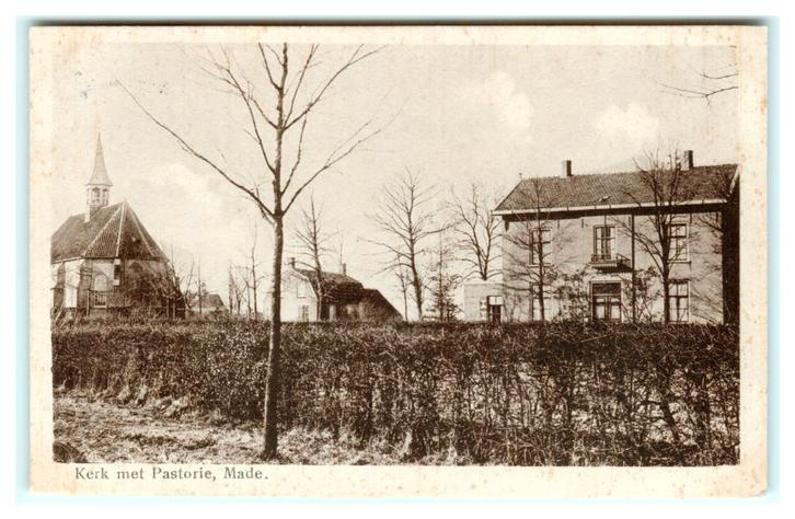 Made, Kerk met Pastorie, Verzamelen, Ansichtkaarten | Nederland, Gelopen, Noord-Brabant, 1920 tot 1940, Verzenden